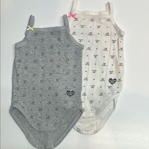 Carter's Baby Bodysuits - Gray and White